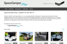 SpaceCamper-Shop: Camping-Zubehör für T5. Mit Web-Texten von Kerstin Philipp
